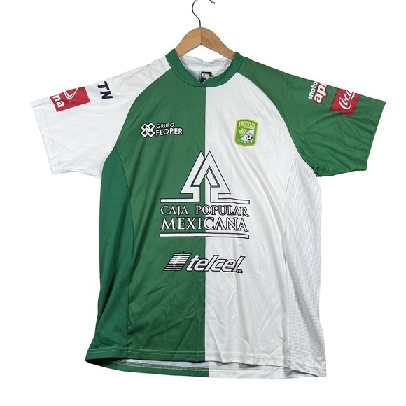 American Vintage Other - Vintage 90s Club Leon Liga MX Soccer Jersey Mens L Green Futbol Shirt Sport Wear